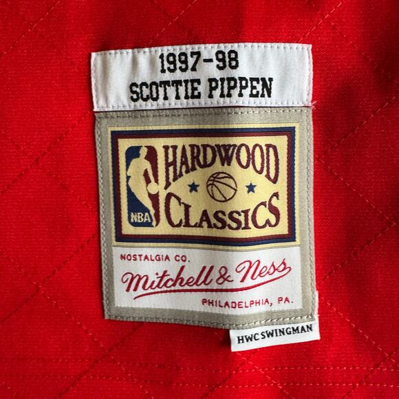 Mitchell & Ness Scottie Pippen NBA Chicago Bulls 75th HWC Swingman Jersey Sz M - Picture 8 of 11